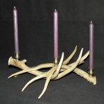 Mule deer antler multiple taper candle holder image