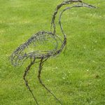 Great blue heron wire sculpture image