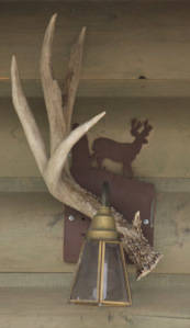Deer antler outdoor light fixture image
