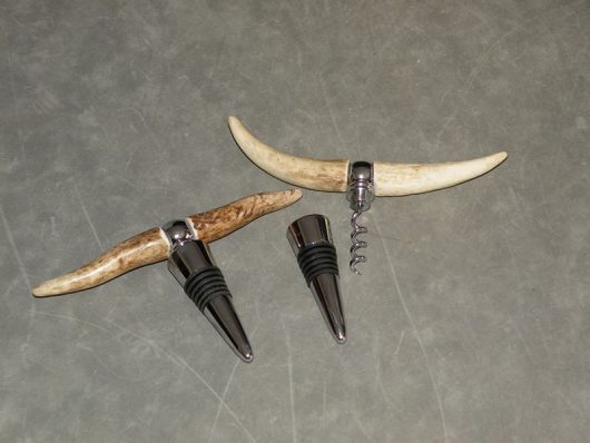 Antler Corkscrew and Bottlestop
