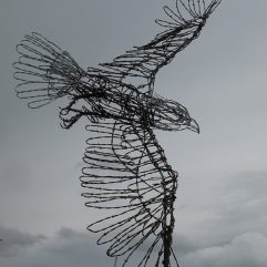 wire art bald eagle