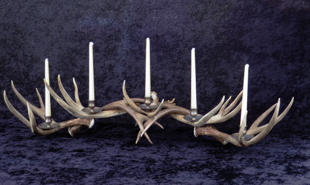 Mule Deer Candle Holder Antler Creek Wildlife Creations