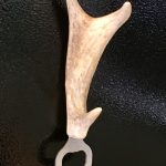 White tail deer antler bottle opener with magnet