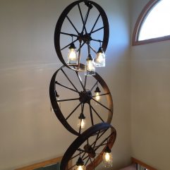 Custom Wagon Wheel Chandelier