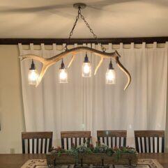 mason jar elk antler chandelier