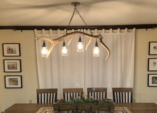 mason jar elk antler chandelier